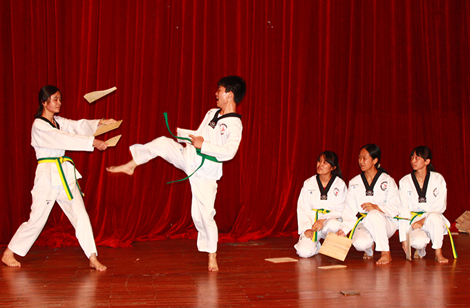 跆拳道协会表演跆拳道