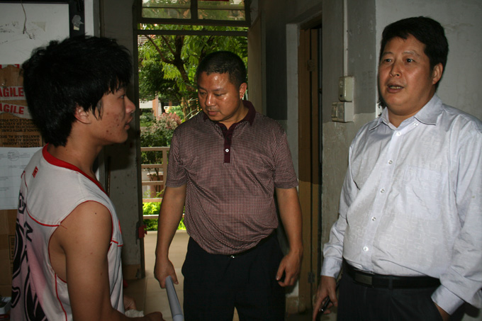 陈农心副校长与学生交流