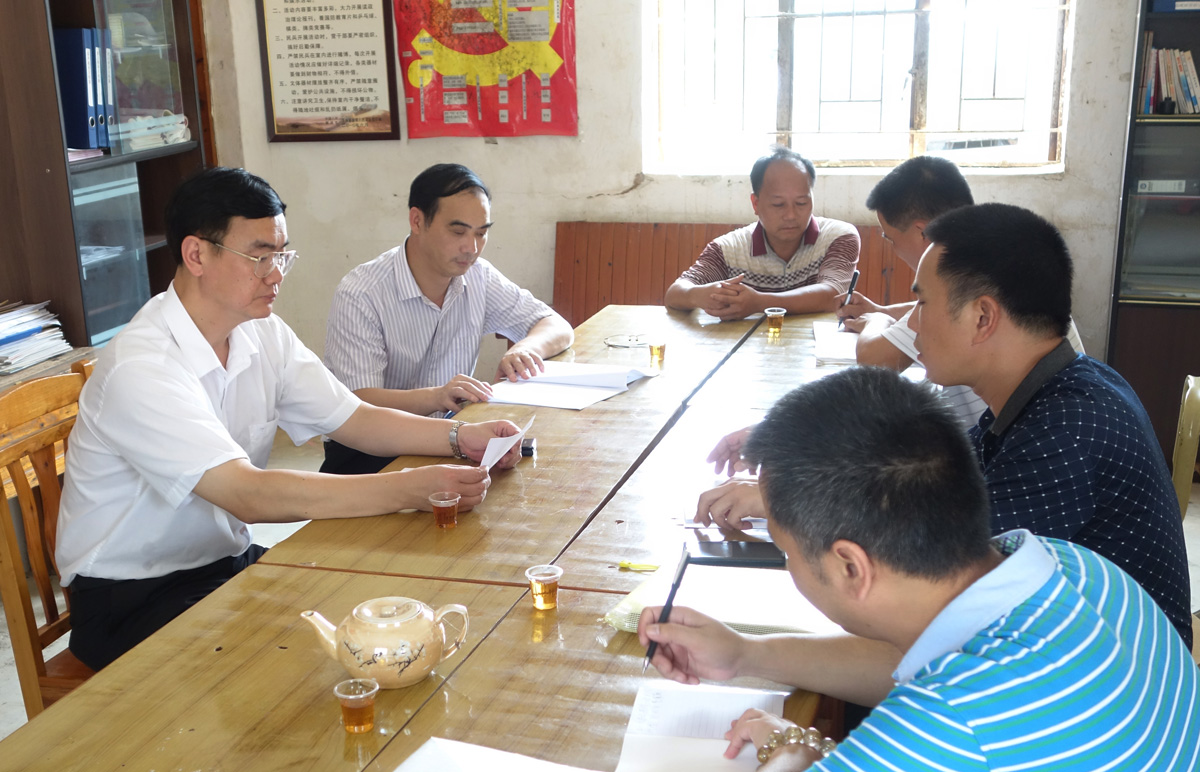 段书记为村“两委”成员作“三严三实”教育宣讲