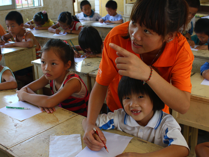 志愿者手把手教学